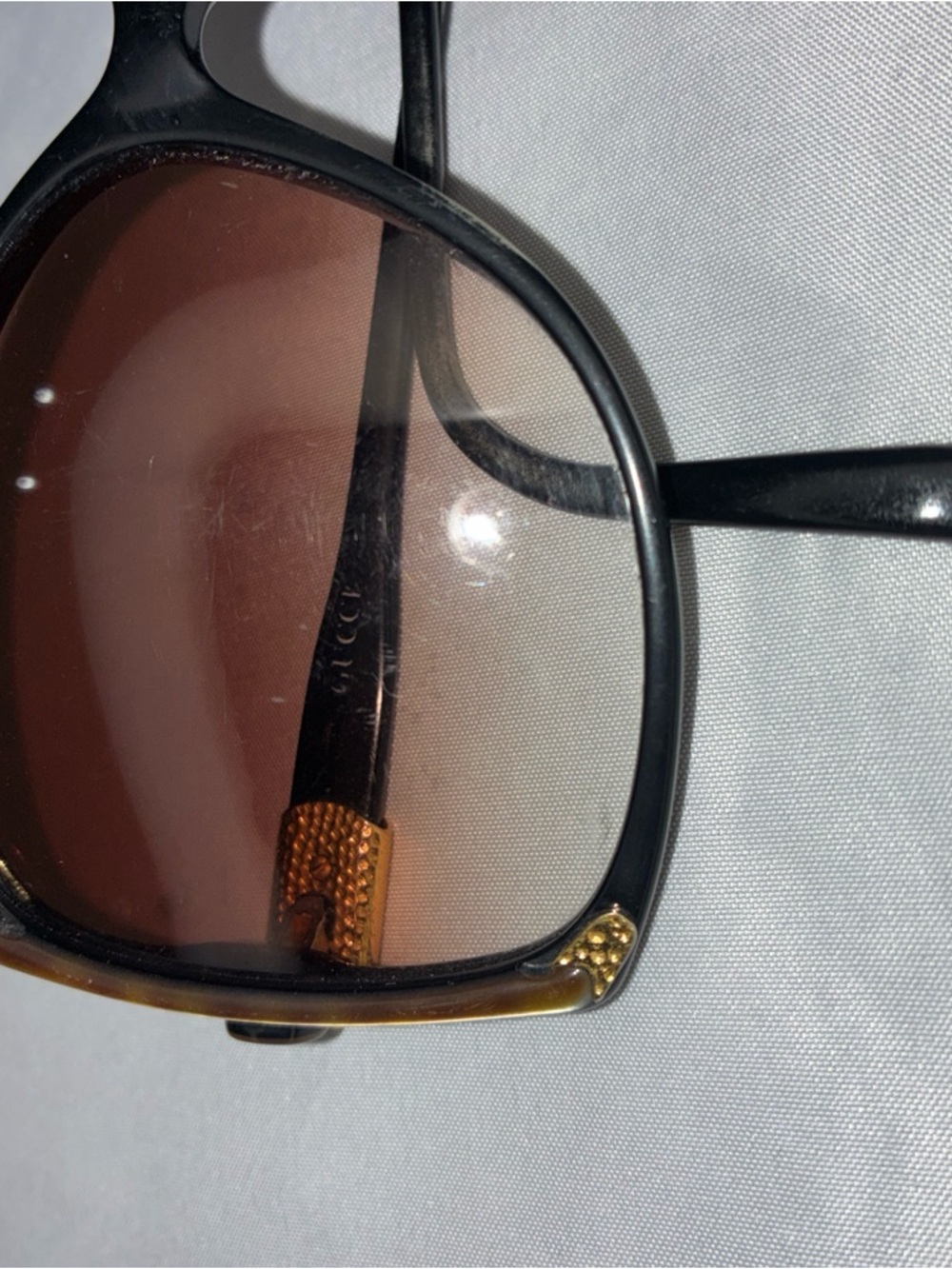 Gucci Black Frame Brown Gradient Lens Women’s Sunglasses - Picture 9 of 10